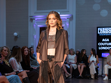 AGA Couture London presented her the latest collection  “Opaline” at London Fashion Week